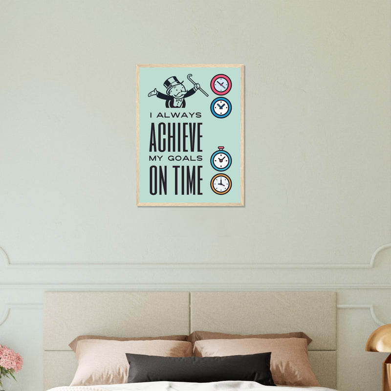 Achieve Wooden Framed Poster