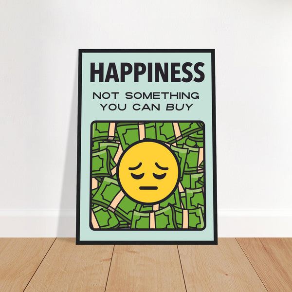 Inspirational Happiness Quote Poster | Millionaire Mindset Artwork
