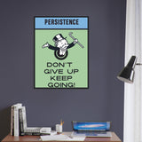 Don't Give Up Wooden Framed Poster