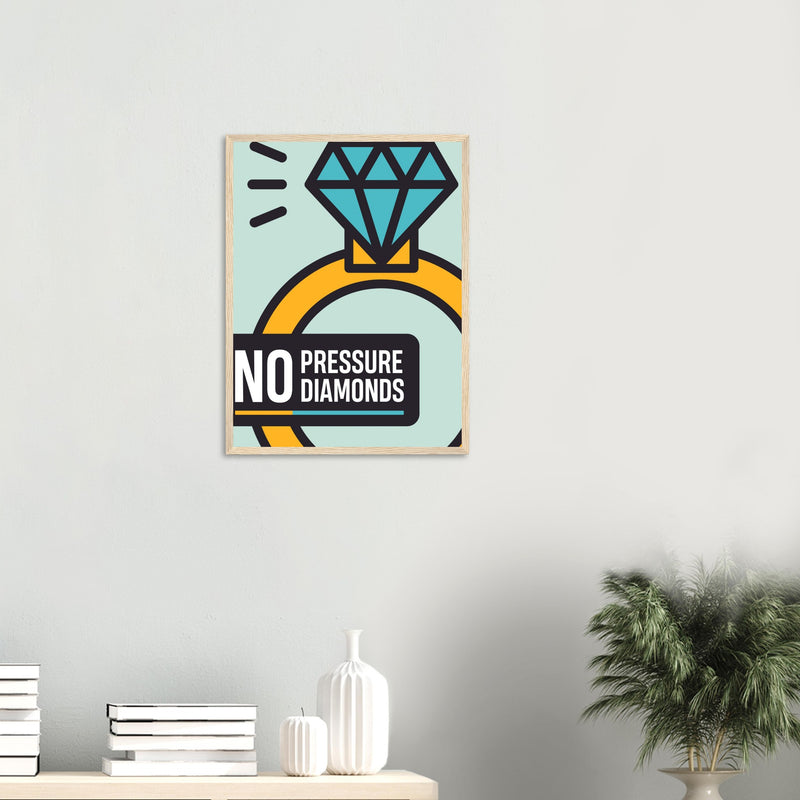 Diamond Canvas Wooden Framed Poster | Millionaire Mindset Artwork