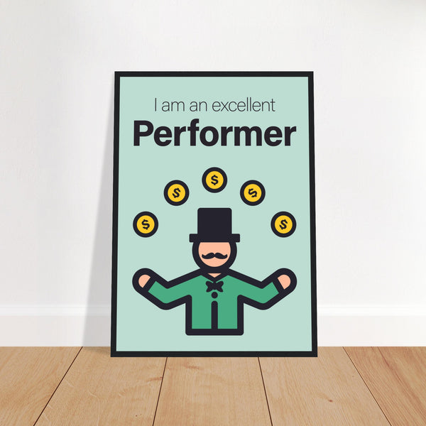 Office Excellence Affirmation Poster | Millionaire Mindset Artwork