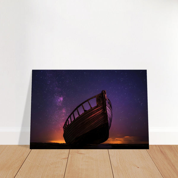 Boat Canvas Wall Art |Wrecked Boat Canvas| Millionaire Mindset Artwork