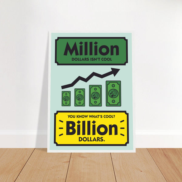 Inspirational Phrase Canvas Framed Poster| Millionaire Mindset Artwork