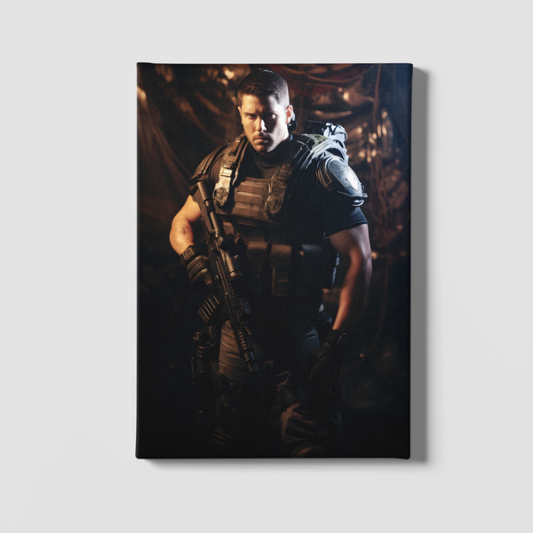 Chriss Redfield Gaming Canvas For Room | Millionaire Mindset Artwork