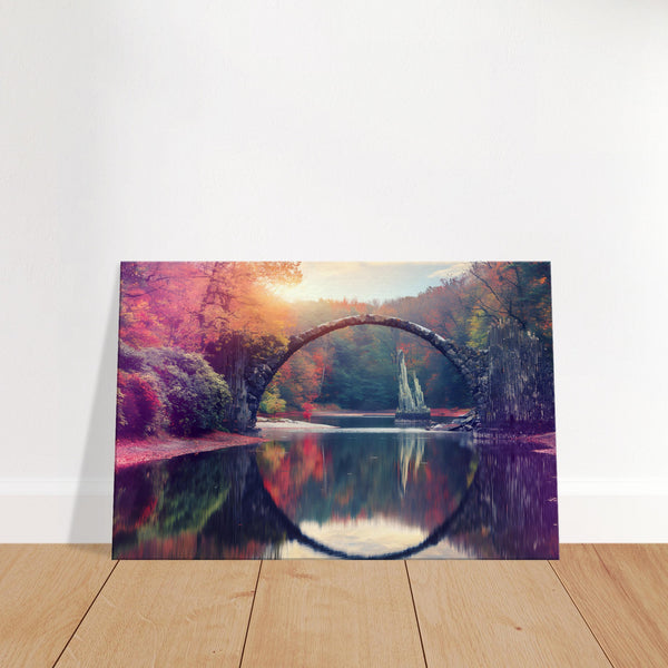 Seasonal Canvas Art |Autumn Bridge Canvas| Millionaire Mindset Artwork