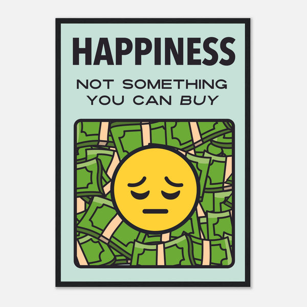 Inspirational Happiness Quote Poster | Millionaire Mindset Artwork