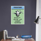 Don't Give Up Wooden Framed Poster