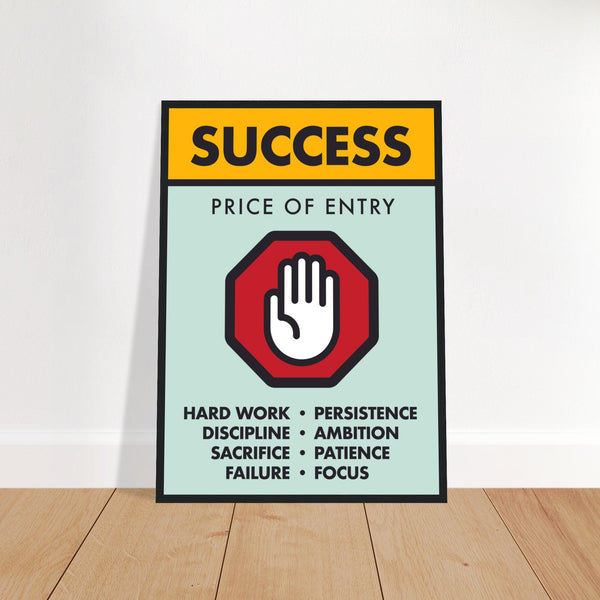 Success Wooden Framed Poster