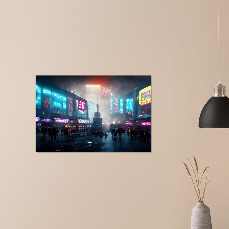 Cyberpunk City Wall Art Canvas Print | Millionaire Mindset Artwork