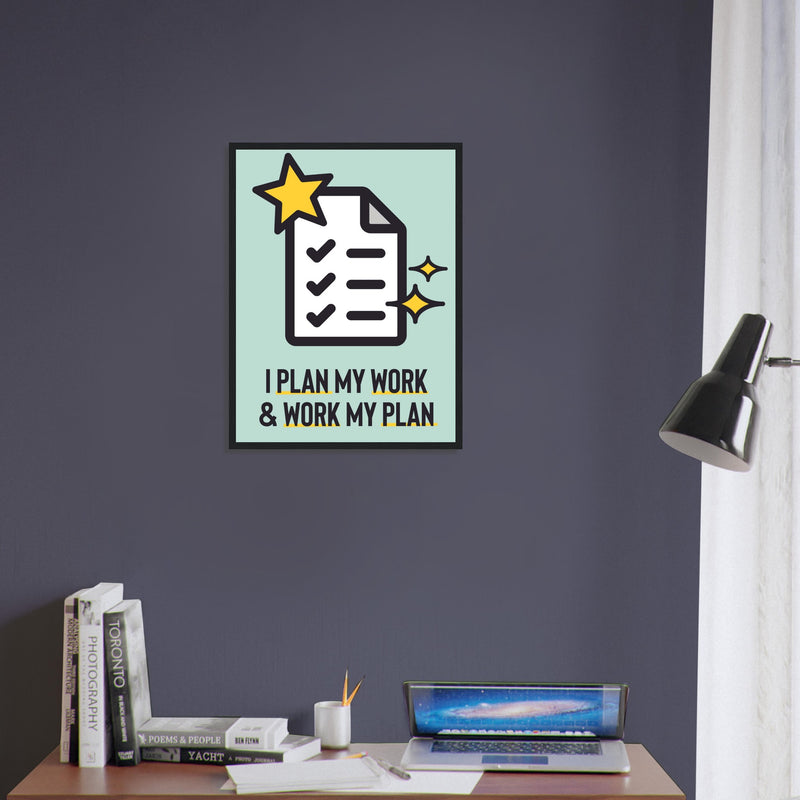 Organized Productivity Art Framed Poster | Millionaire Mindset Artwork