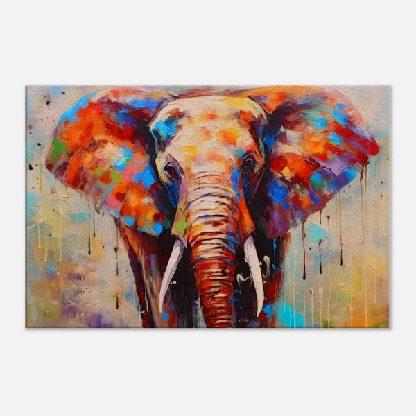 Colorful Elephant Wall Art Canvas Print | Millionaire Mindset Artwork