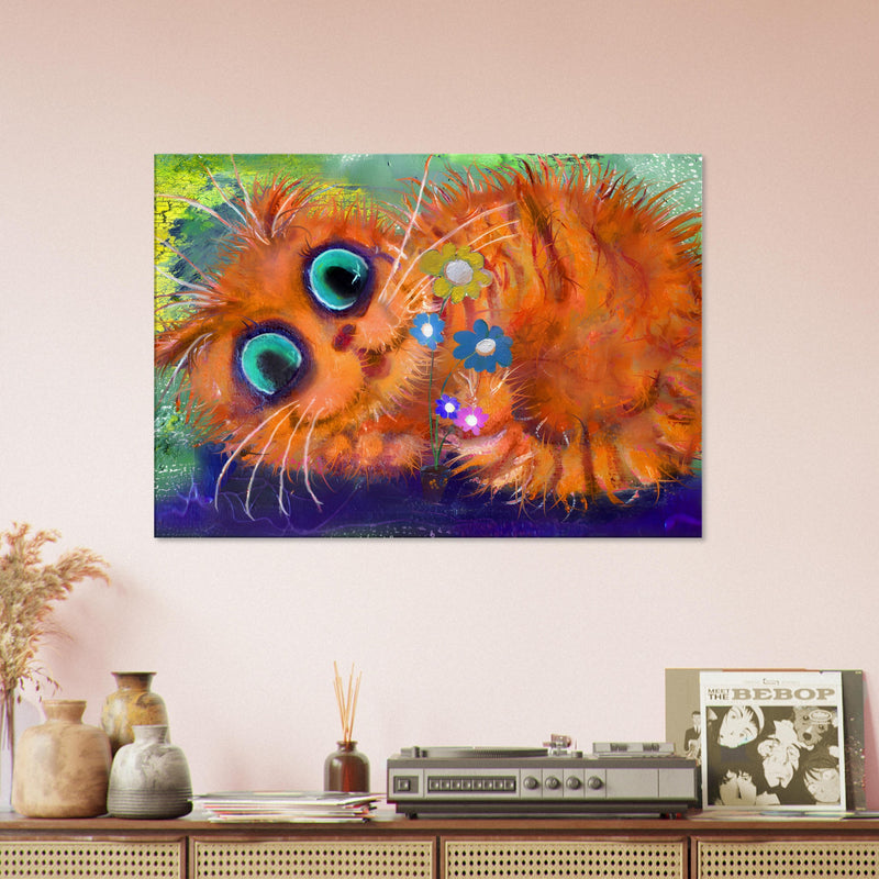 Cute Cat Art | Adorable Cat Canvas Print | Millionaire Mindset Artwork