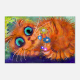 Cute Cat Art | Adorable Cat Canvas Print | Millionaire Mindset Artwork