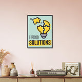 Solutions Wooden Framed Poster