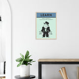 Learn Wooden Framed Poster