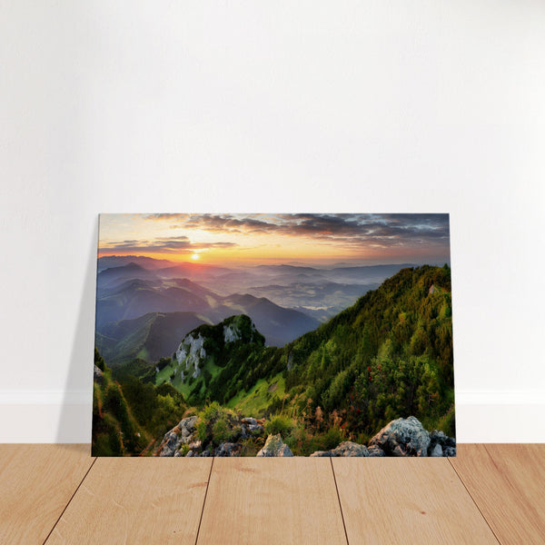 Mountain at Sunset Canvas Art Print | Millionaire Mindset Artwork