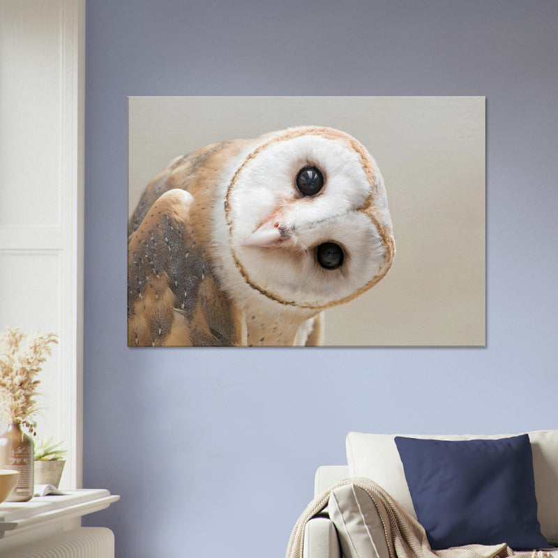Owl Canvas Wall Art | White Owl Print | Millionaire Mindset Artwork