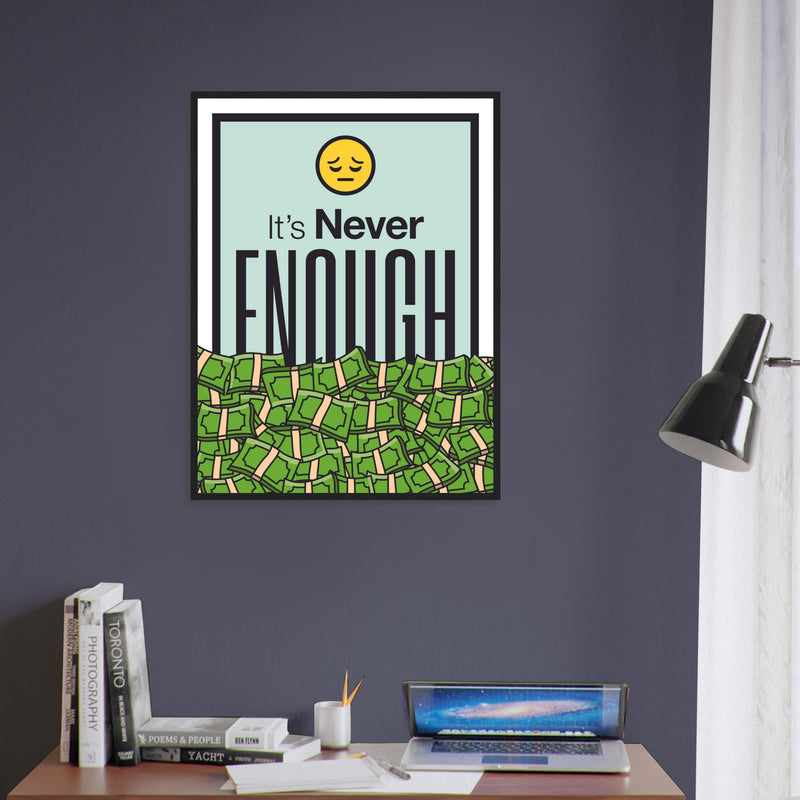 Ambition And Satisfaction Framed Poster | Millionaire Mindset Artwork