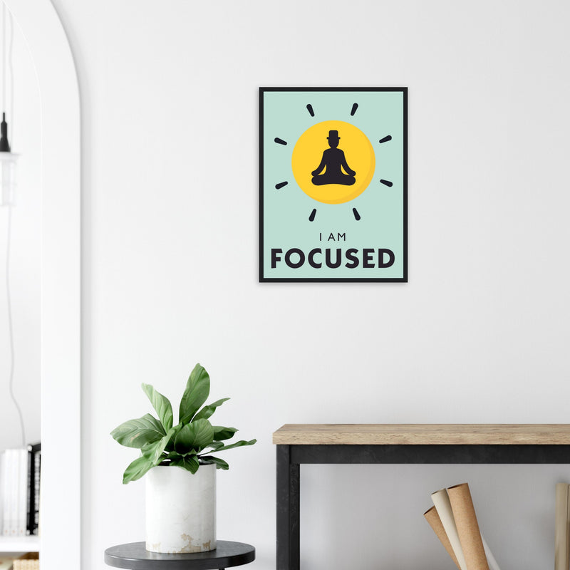 Focused Wooden Framed Poster