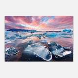 Landscape Wall Art |Icebergs Canvas Print| Millionaire Mindset Artwork