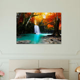 Forrest Waterfall Wall Decor Canvas Print| Millionaire Mindset Artwork
