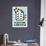 Organized Productivity Art Framed Poster | Millionaire Mindset Artwork