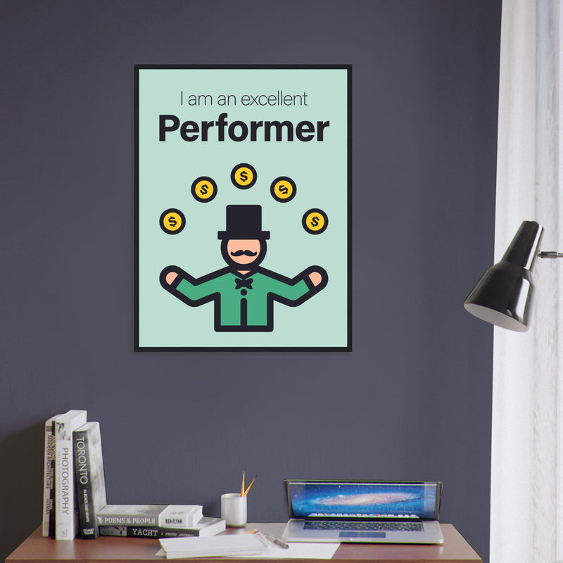 Office Excellence Affirmation Poster | Millionaire Mindset Artwork