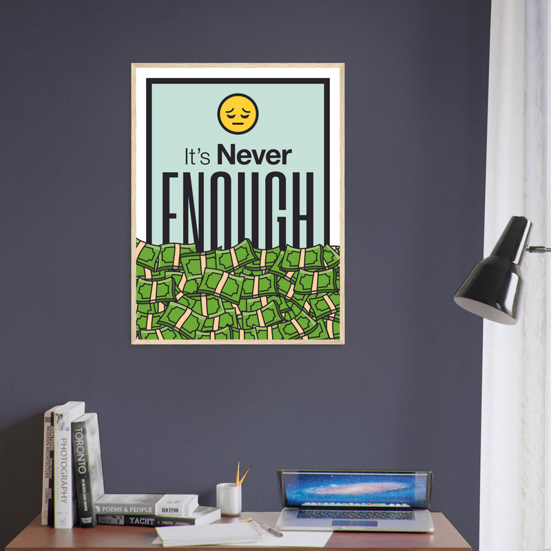 Ambition And Satisfaction Framed Poster | Millionaire Mindset Artwork