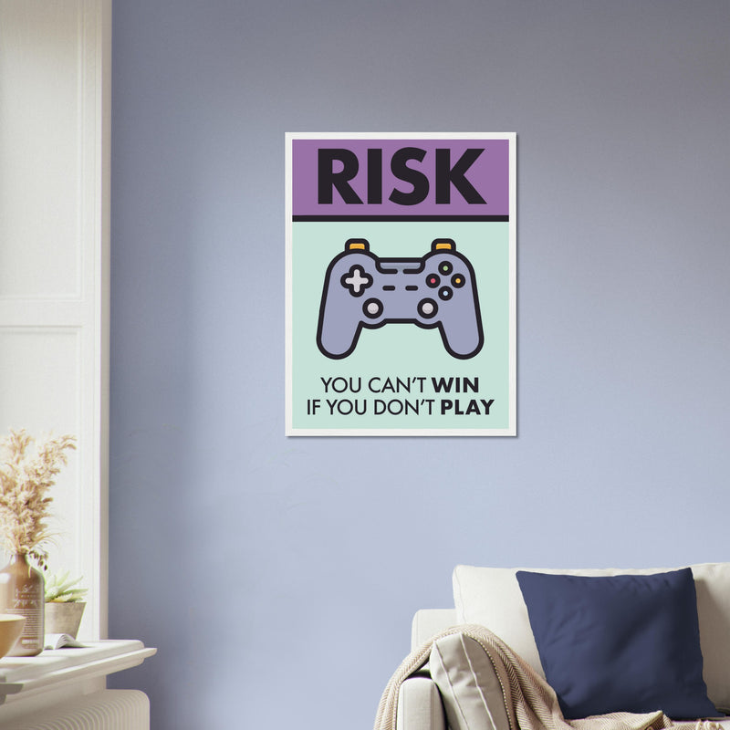 Risk Wooden Framed Poster