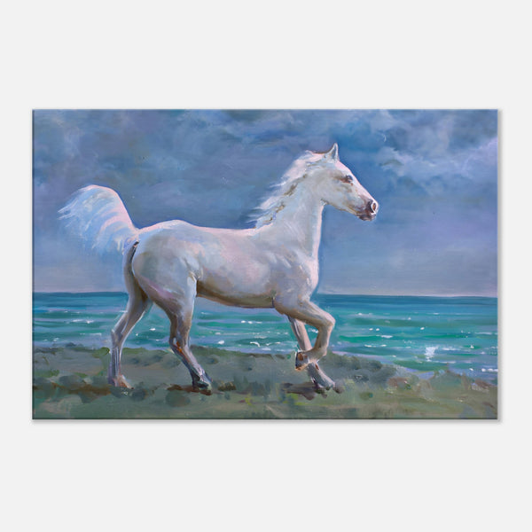 White Horse Canvas Wall Art |Canvas Print| Millionaire Mindset Artwork