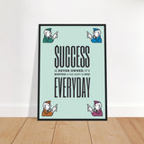 Motivational Office Quotes Canvas Print | Millionaire Mindset Artwork