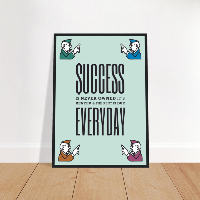 Motivational Office Quotes Canvas Print | Millionaire Mindset Artwork