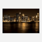 New York Night View Canvas Wall Art | Millionaire Mindset Artwork