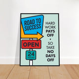 Success Wooden Framed Poster