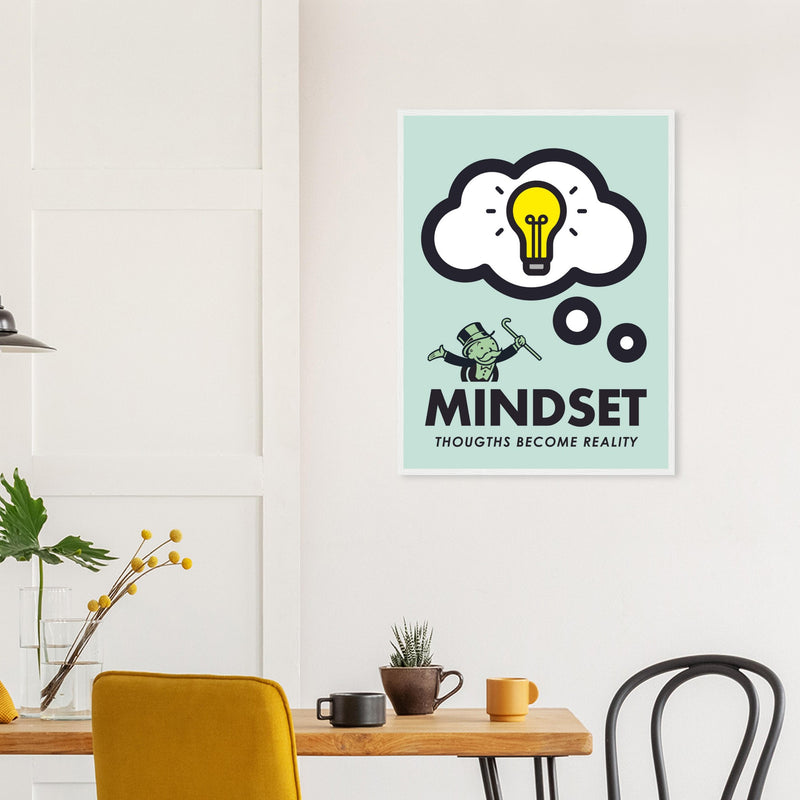 Mindset Wooden Framed Poster