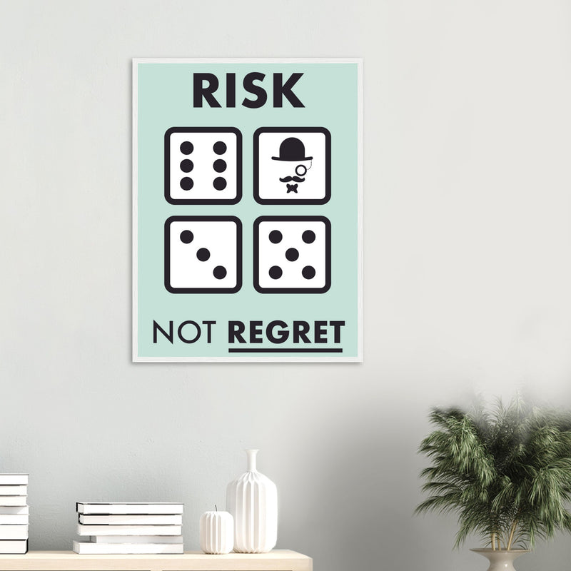 Regret Wooden Framed Poster