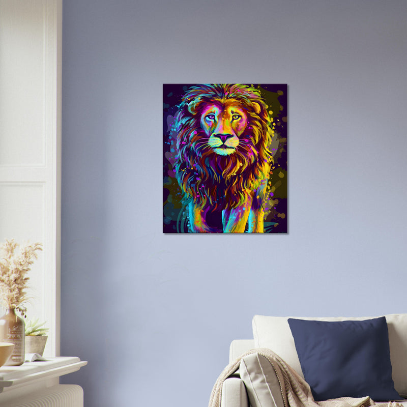 Colorful Lion Wall Art Canvas Print | Millionaire Mindset Artwork