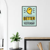 Personal Growth Wooden Framed Poster | Millionaire Mindset Artwork