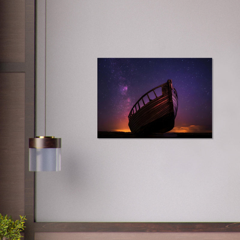 Boat Canvas Wall Art |Wrecked Boat Canvas| Millionaire Mindset Artwork