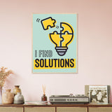 Solutions Wooden Framed Poster