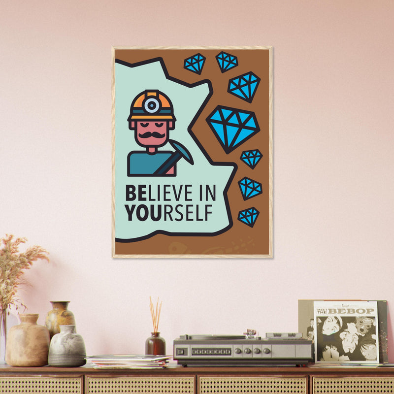 Believe Wooden Framed Poster