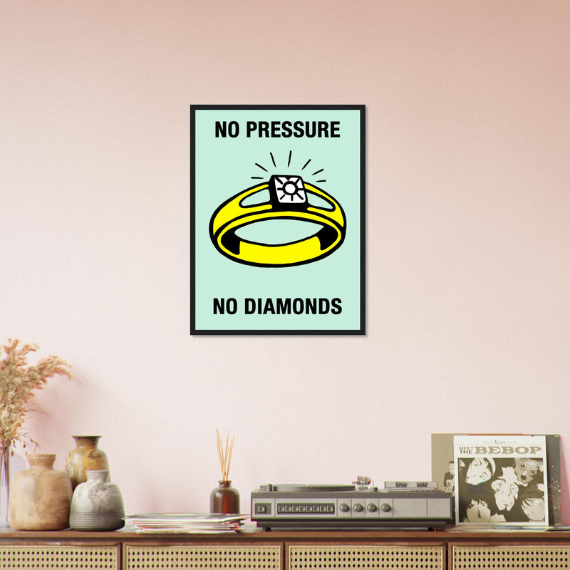 No Pressure Wooden Framed Poster