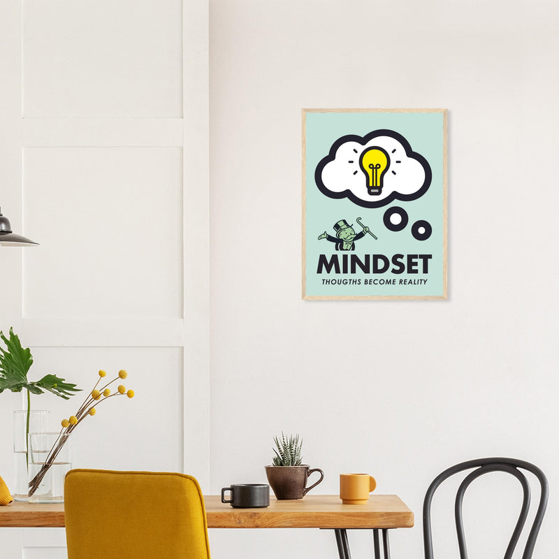 Mindset Wooden Framed Poster