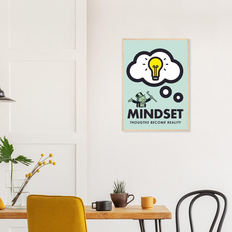 Mindset Wooden Framed Poster