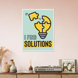 Solutions Wooden Framed Poster