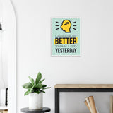 Personal Growth Wooden Framed Poster | Millionaire Mindset Artwork