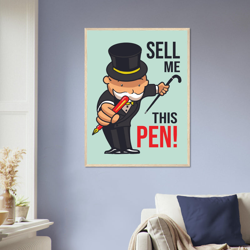 Sell Me Wooden Framed Poster