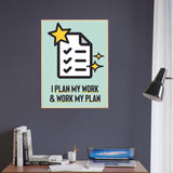 Plan Wooden Framed Poster