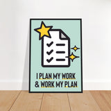 Organized Productivity Art Framed Poster | Millionaire Mindset Artwork