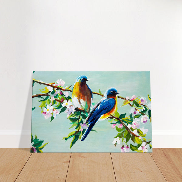 Blue Bird Canvas Art | Blue Birds Print | Millionaire Mindset Artwork